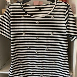 Jeweled Stripe Tee